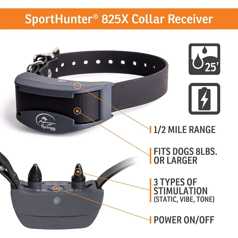 Dog Training Static Collar with Remote, 1/2 Mile Range Waterproof Dog E-Collar, Submersible up to 25 Ft