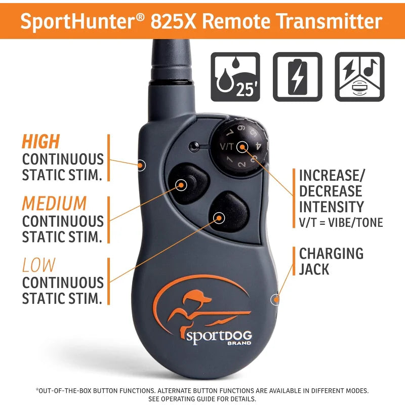 Dog Training Static Collar with Remote, 1/2 Mile Range Waterproof Dog E-Collar, Submersible up to 25 Ft