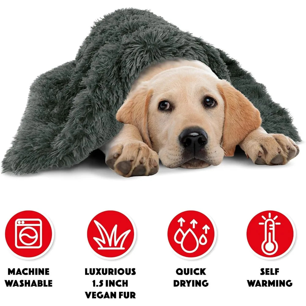 The Dog's Sound Sleep Donut Dog Snuggler, Large, Calming, Anti-Anxiety Blanket, Dark Grey